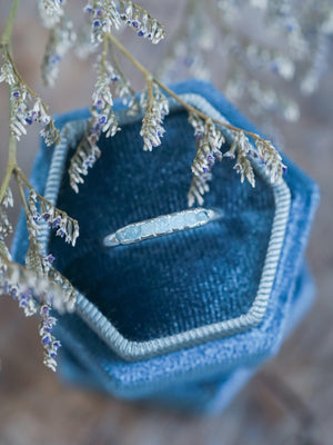 Rough Aquamarine Ring with Hidden Gems - Gardens of the Sun | Ethical Jewelry