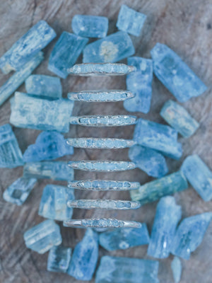 Rough Aquamarine Ring with Hidden Gems - Gardens of the Sun | Ethical Jewelry