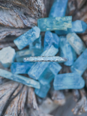 Rough Aquamarine Ring with Hidden Gems - Gardens of the Sun | Ethical Jewelry