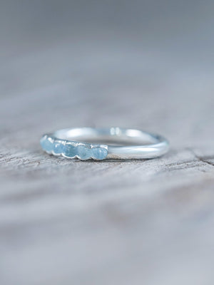 Rough Aquamarine Ring with Hidden Gems - Gardens of the Sun | Ethical Jewelry