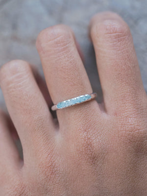 Rough Aquamarine Ring with Hidden Gems - Gardens of the Sun | Ethical Jewelry