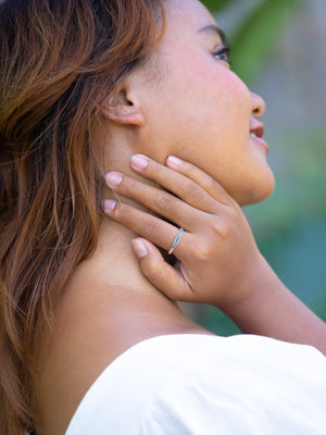 Raw Diamond Ring with Hidden Gems in Silver | Gardens of the Sun - Ethical Jewelry