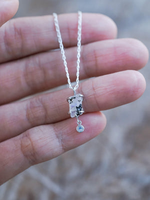 Rough Moonstone Necklace - Gardens of the Sun | Ethical Jewelry