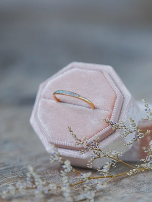 Rough Opal Hidden Gems Ring in Rose Gold - Size 8.5 - Gardens of the Sun | Ethical Jewelry