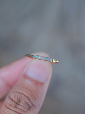 Rough Opal Hidden Gems Ring in Rose Gold - Size 8.5 - Gardens of the Sun | Ethical Jewelry