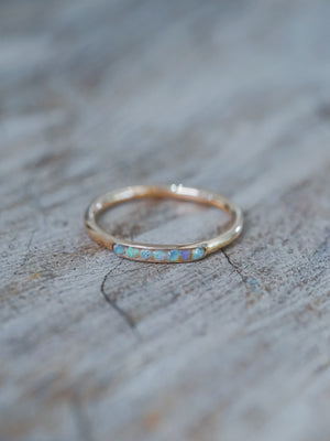 Rough Opal Hidden Gems Ring in Rose Gold - Gardens of the Sun | Ethical Jewelry
