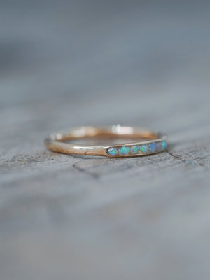 Rough Opal Hidden Gems Ring in Rose Gold - Size 8.5 - Gardens of the Sun | Ethical Jewelry