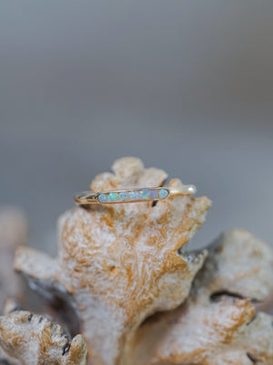 Rough Opal Hidden Gems Ring in Rose Gold - Size 8.5 - Gardens of the Sun | Ethical Jewelry