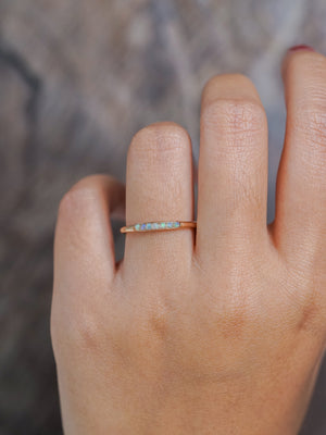 Rough Opal Hidden Gems Ring in Rose Gold - Gardens of the Sun | Ethical Jewelry