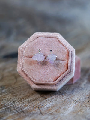Rough Sapphire Stud Earrings - Gardens of the Sun | Ethical Jewelry