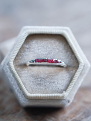 Rough Spinel Ring with Hidden Gems