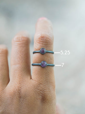 Ruby Rings in Black Sterling Silver