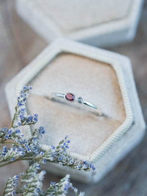 Ruby and Diamond Ring in velvet box