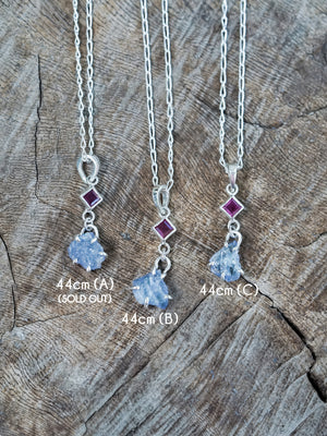 Ruby and Tanzanite Slice Necklace - Gardens of the Sun | Ethical Jewelry