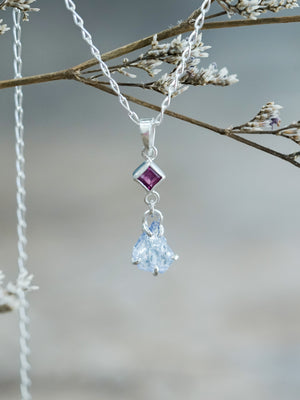 Ruby and Tanzanite Slice Necklace - Gardens of the Sun | Ethical Jewelry