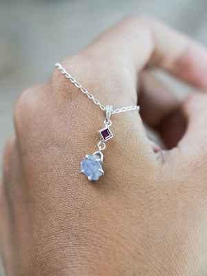 Ruby and Tanzanite Slice Necklace - Gardens of the Sun | Ethical Jewelry