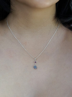 Ruby and Tanzanite Slice Necklace - Gardens of the Sun | Ethical Jewelry