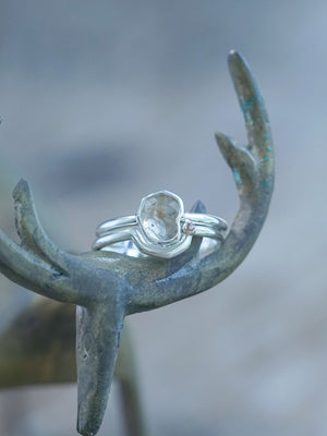 Rustic Diamond Slice Ring Set - Gardens of the Sun | Ethical Jewelry