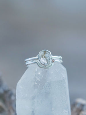 Rustic Diamond Slice Ring Set - Gardens of the Sun | Ethical Jewelry