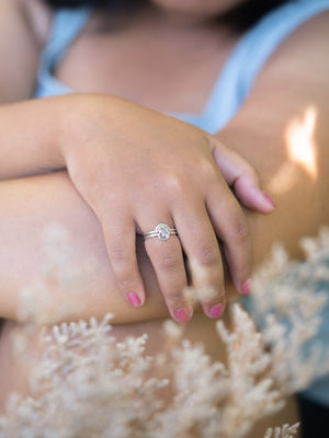 Rustic Diamond Slice Ring Set - Gardens of the Sun | Ethical Jewelry