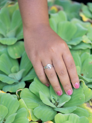 Rustic Diamond Slice Ring Set - Gardens of the Sun | Ethical Jewelry