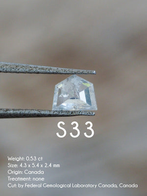 Custom Rose Cut Shield Diamond Ring in Gold - Gardens of the Sun | Ethical Jewelry