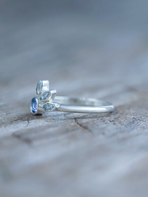Sapphire and Aquamarine Ring - Gardens of the Sun | Ethical Jewelry