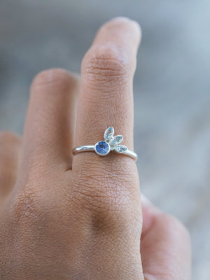 Sapphire and Aquamarine Ring - Gardens of the Sun | Ethical Jewelry