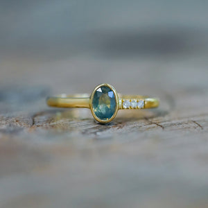Mystical Sapphire Ring in Ethical Gold - Gardens of the Sun | Ethical Jewelry