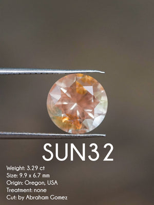 Custom Oregon Sunstone Ring in Gold