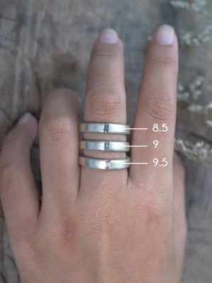 Men's Sapphire Wedding Band in Sterling Silver