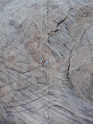 Sapphire, Peridot and Moonstone Necklace