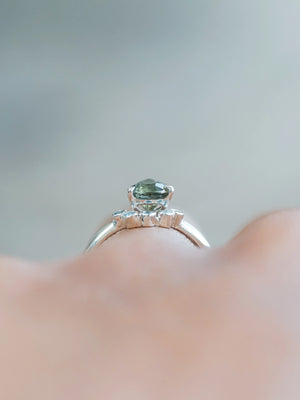 Sapphire and Aquamarine Ring Set