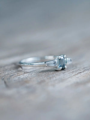 Sapphire and Zircon Ring