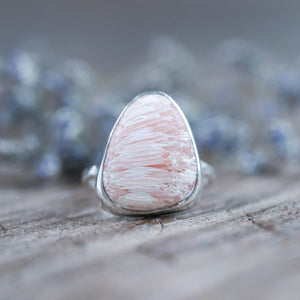 Scolecite Ring in Silver
