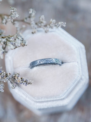 Shadow Wedding Ring in Black Silver