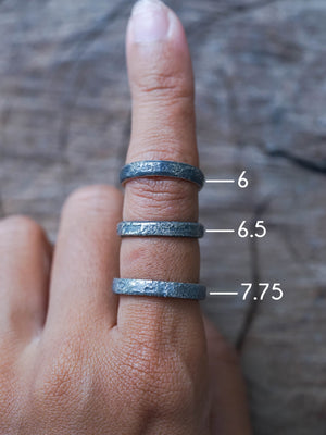 Shadow Wedding Ring in Black Silver