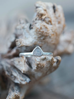 Sliced Diamond Ring in Silver