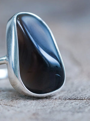 A Smoky Quartz Ring in Sterling Silver