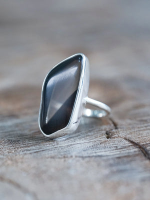 Smoky Quartz Ring in Recycled Sterling Silver