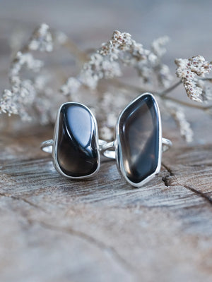 Smoky Quartz Rings in Sterling Silver