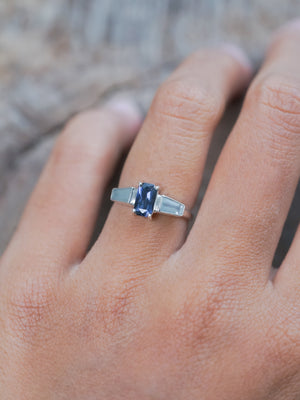 Spinel and Aquamarine Ring