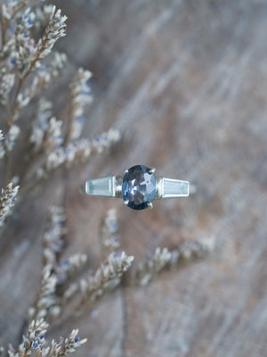 Spinel and Aquamarine Ring