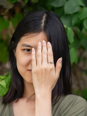 Square Sapphire Ring - Gardens of the Sun | Ethical Jewelry