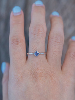 Square Sapphire Ring - Ethical Jewelry | Gardens of the Sun