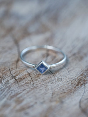 Square Sapphire Ring - Ethical Jewelry | Gardens of the Sun