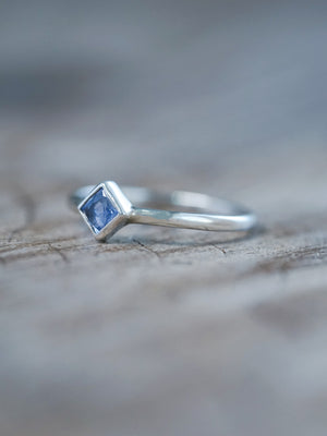 Square Sapphire Ring - Ethical Jewelry | Gardens of the Sun