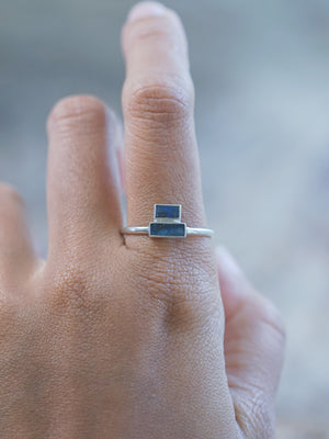 Stacked Opal Ring in sterling silver size 10