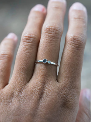 Sterling Silver Color Change Garnet and Moonstone Ring
