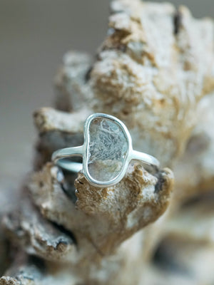 Sterling Silver Sliced Diamond Ring